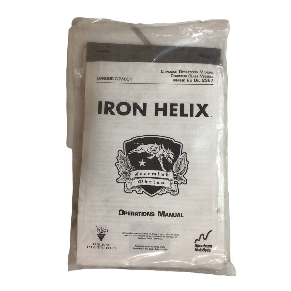 Sealed 1993 Iron Helix CD-Rom Windows PC Computer Game w/ operation manual 907A